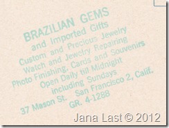 Brazilian Gems Giftshop Postcard Stamp