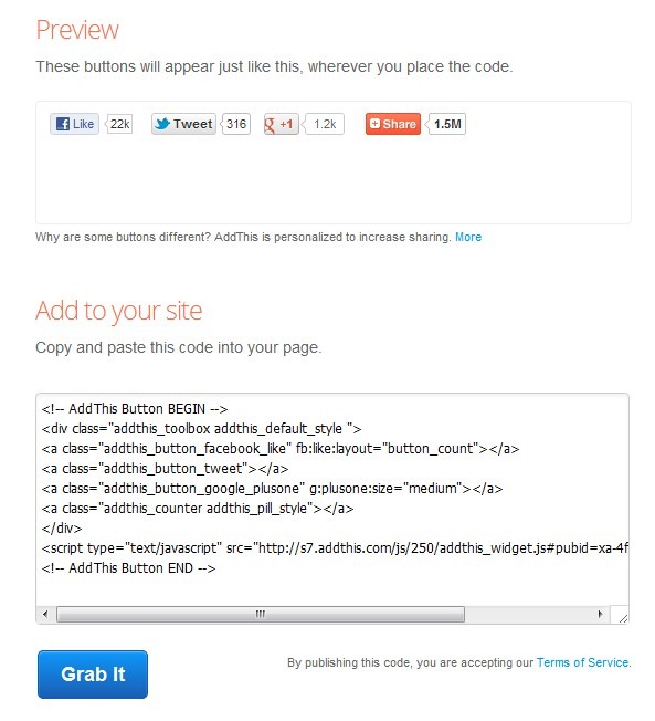 Get Sharing Tools Get Sharing Tools