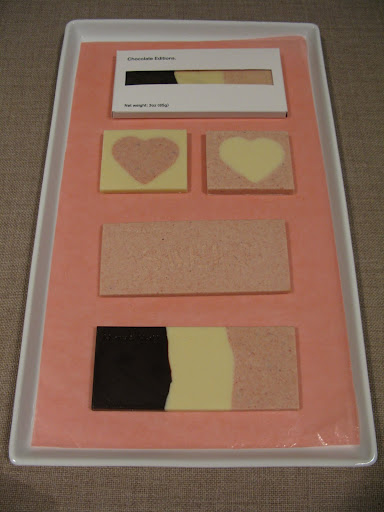 Neapolitan chocolate bars from http://chocolate-editions.com, which I used for my own Valentines.