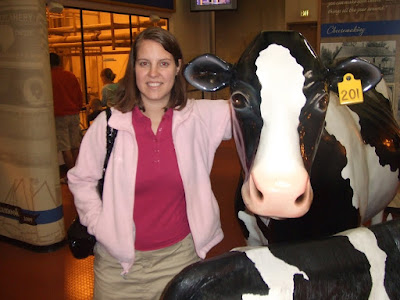 Debbie Poses With A Cow