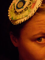 Giant hair thing creation, sewn onto a headband.