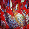 Drei Engel (vor rot), 1992. �l auf Leinwand, 120 x 160 cm (ungerahmt), signiert. - Euro 3500,-