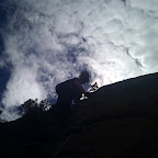 Climbing into the sky.