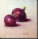 Two Red Onions 6x6