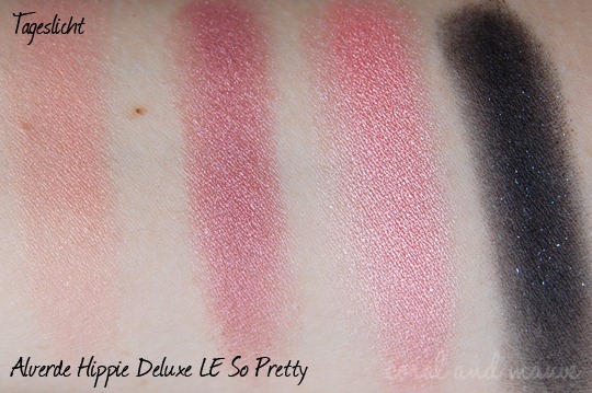 Alverde Hippie Deluxe LE So Pretty Lidschatten Swatch Tageslicht