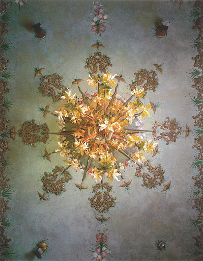 The details on this ceiling are amazing. Ceiling, Tony Duquette House, Beverly Hills, California, January 1999. The details on this ceiling are amazing. Ceiling, Tony Duquette House, Beverly Hills, California, January 1999.