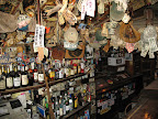 Peering behind the Dawg's bar.