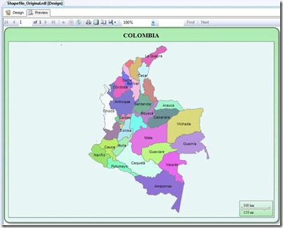 1 map report from Colombia shapefile