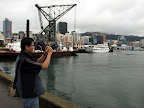 Me at the harbor side of Wellington, the capital city of New Zealand.