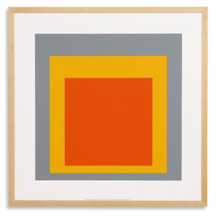 A frame within a frame, within another frame -- great color and design to this piece.
'Homage to the Square' by Josef Albers.
(roomandboard.com)