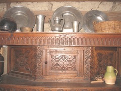 Plimoth Plant storage chest and pewter Plimoth Plant storage chest and pewter