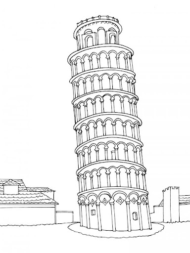 Torre de pisa para colorear - Imagui