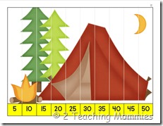K Skip Counting Puzzle- Camping