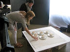 Photographer Anna Williams and Martha Stewart Weddings style director, Kate Berry, perfecting the shot.
