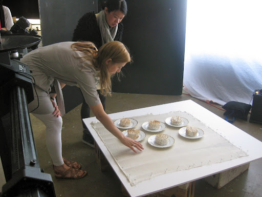 Photographer Anna Williams and Martha Stewart Weddings style director, Kate Berry, perfecting the shot.