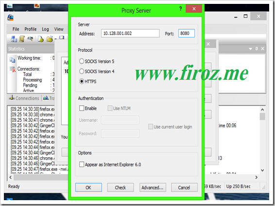 Proxy setup Proxy setup