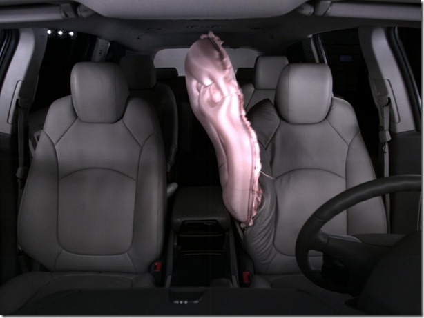 General Motors will introduce the industry’s first front center air bag to help protect drivers and front passengers in far-side impact crashes where the affected occupant is on the opposite, non-struck side of the vehicle.