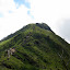Steep trail up the ridge towards the summit area