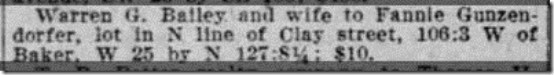 Fannie Gunzendorfer property SF Call 23 Jun 1908 First Edition