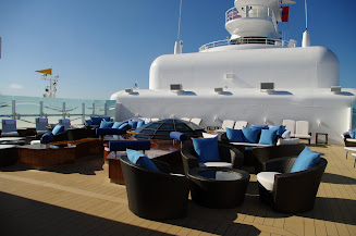 Concierge level guests enjoy a private deck area