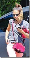 EXCLUSIVE TO INF. ALL-ROUNDER.<br />August 20, 2013: Jessica Alba is seen after leaving the gym wearing bright pink pants today in Los Angeles, California.<br />Mandatory Credit: RCF/INFphoto.com Ref.: infusla-264|sp|EXCLUSIVE TO INF. ALL-ROUNDER.