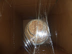Here's an aerial view of the box holding the coconut dream by Mark Joseph Cakes.