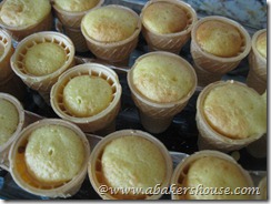 baked cake in cones baked cake in cones
