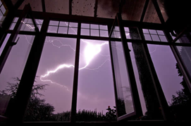 c0 lightning as seen through a window