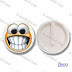Clip Button Badges. Size: 1 3/4-inch (mm 44) or 2 1/5-inch (mm 58). Specifications: Shell: tin chrome-plated, bottom: ABS clip, mylar disc, any printed photo or design. Prices: http://www.medalit.com/prices. www.medalit.com - Absi Co