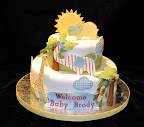 Jungle friends cake (pottery barn themed)