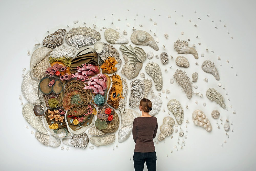 Керамические скульптуры коралловых рифов (5 фото)