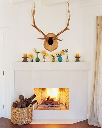Who wouldn't want to take a seat next to this fireplace?