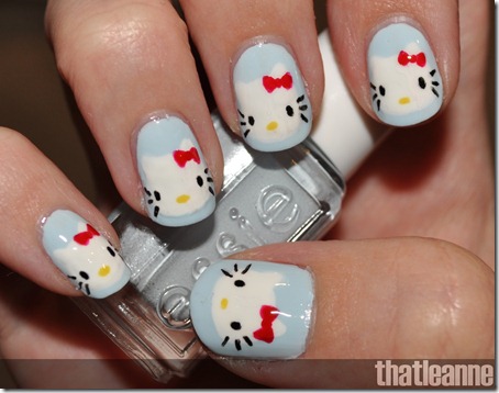 hello kitty nail art final