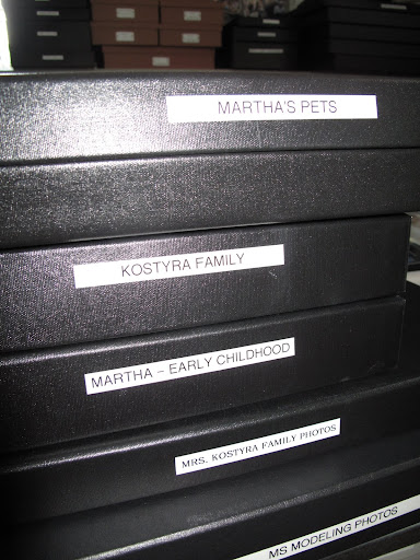 Oh my, Sharkey!  Look at all of these archival boxes that must be filled with old photos!  Do you see the box at the top?