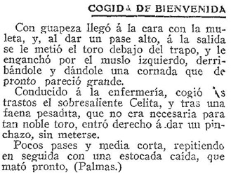 1910-07-11 (p. ABC) La cogida