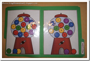 Gumball Letters Alphabet File Folder Game Gumball Letters Alphabet File Folder Game