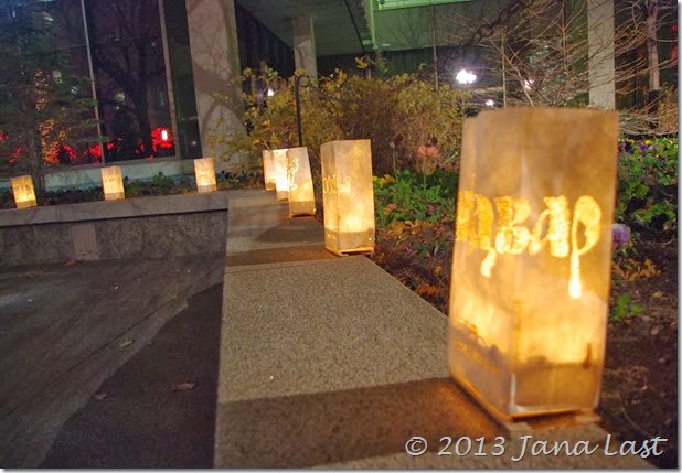 Luminaries on Temple Square during the Christmas Season