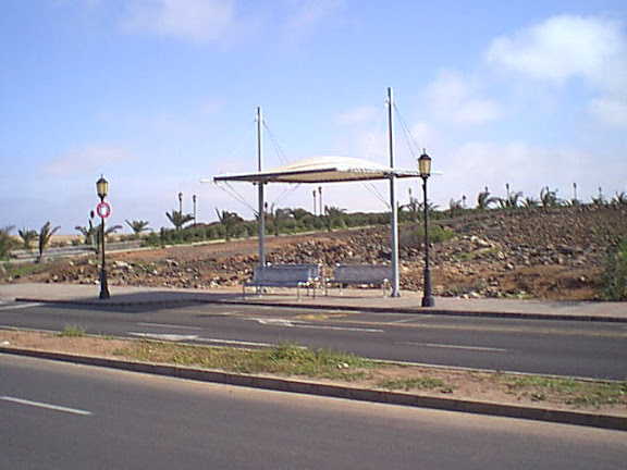Bus stop in Corralejo