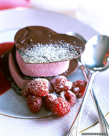 Chocolate and Raspberry Heart Napoleons. (marthastewart.com)