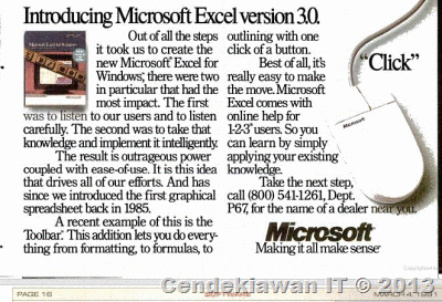 Microsoft Excel 3.0 New