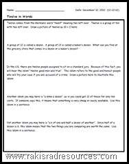 What is your class doing for 12-12-12?  Here's a sheet with lots of 12 connections - to words, numbers, shapes, measurement, the human body and more - free from Raki's Rad Resources.