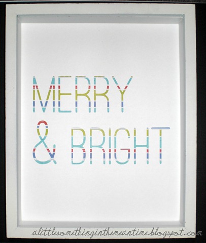 Christmas print framed