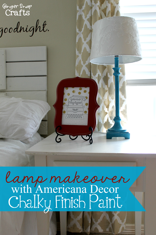 lamp makeover with Americana Decor Chalky Finish Paint