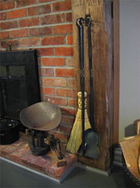 c0 Hand-forged tools against an old fireplace. Not mine, I just thought they were pretty.