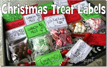 Christmas Treat Bag Labels from mudpiereviews.blogspot.com