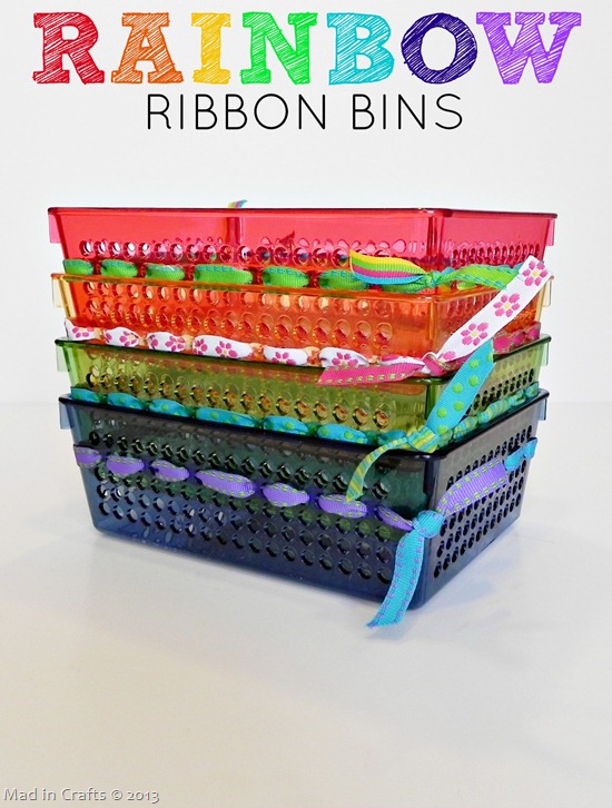 Rainbow Ribbon Bins