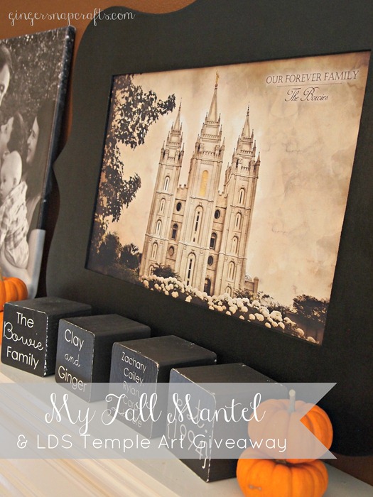 My Fall Mantel & LDS Temple Art Giveaway