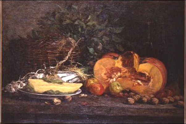 Boudin, Nature morte à la citrouille