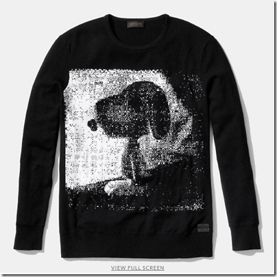 COACH X Peanuts snoopy sweater - USD 495 - black white