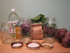 You'll need table salt, white vinegar, beets, turmeric, red cabbage, and coffee to make these four natural dyes.